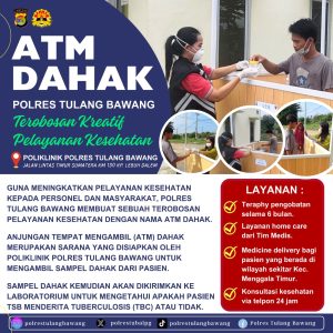 Polres Tulang Bawang Luncurkan Inovasi Pelayanan Kesehatan Melalui ATM Dahak