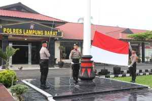 Upacara Peringatan Hari Lahir Pancasila Di Polres Lampung Barat Berlangsung Khidmat