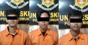 Tekab 308 Presisi jajaran Polsek Trimurjo Proses Tiga Pria Menyerahkan Diri Ke Mapolsek Setempat, Karena Mengeroyok