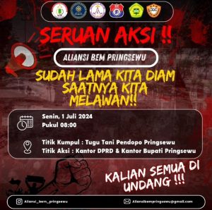 Aliansi BEM Pringsewu Akan Melakukan Aksi Protes di Kantor Bupati Dan DPRD 👇👇