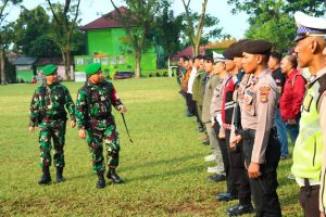 Bersama TNI, Polres Tanggamus Gelar Apel Kesiapan Pengamanan Kunker Presiden Republik Indonesia