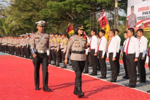 Kapolres Pesawaran Pimpinan Apel Gelar Pasukan OPS Patuh 2024 Tujuh (7) Pelajaran yang Menjadi Prioritas