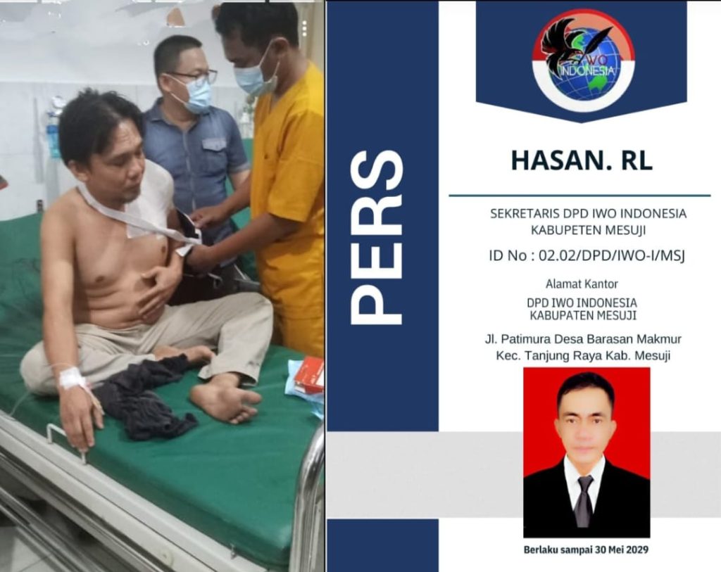 Ketua DPD IWO Indonesia kabupaten pesisir Barat mengecam keras tindakan Pembacokan terhadap Wartawan di Mesuji