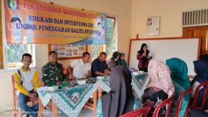 Peduli Dengan Dunia Anak TMMD Kodim 0424/TGM Gelar Penyuluhan Cegah Stunting Dipekon Fajarmulya