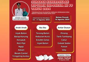 Pemerintah desa tanjung agung dan karang taruna meriahkan hari kemerdekaan Republik Indonesia ke 79