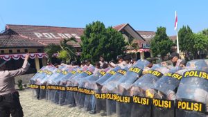 Siapkan Pengamanan Pilkada 2024, Polres Tanggamus Gelar Latihan Dalmas