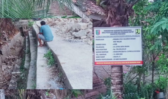 Pembangunan Tanggul Irigasi Berlokasi di Dusun Tirtosari Sukaratu Sangat Bermanfaat Bagi Pertanian DiKecamatan Pagelaran