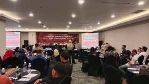 Komisi Pemilihan Umum (KPU) Pesawaran menggelar Media Gathering bersama media cetak, elektronik dan online, Dihotel Golden Tulip Bandarlampung