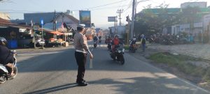 Wujudkan Tertib Berlalulintas, Polres Pesisir Barat Melaksanakan Kegiatan Pengamanan Rawan Pagi