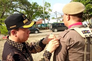 Kesiapan Pemilukada Pringsewu, Satpol PP & Satlinmas Apel Gelar Pasukan