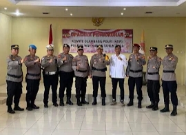 Polres Way Kanan Gelar Upacara Pengukuhan Pengurus Komite Olahraga Polri