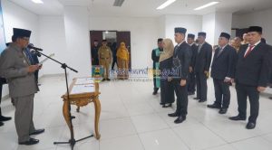Pelantikan Dan Pengambilan Sumpah Jabatan Pejabat Pimpinan Tinggi Pratama Di Lingkungan Pemkab Pesibar