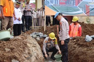 Kapolres Tanggamus Pimpin Peletakan Batu Pertama Gedung SPKT: Ini Pesan Kapolres👇