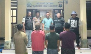 Polsek Pugung Tangkap Empat Pria Terlibat Perjudian Kartu Domino
