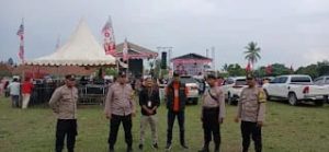 Polres Way Kanan Lakukan Pam Kampanye Paslon Gubernur dan Wakil Gubernur Lampung di Baradatu.