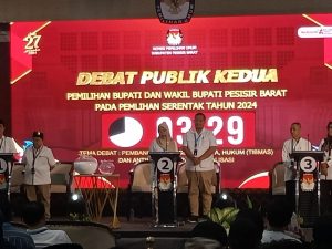 KPU Pesisir Barat Gelar Debat Publik Putaran Kedua Di Gedung Dprd Setempat