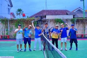Pj Gubernur Lampung & Pj Bupati Pringsewu Main Tenis Bersama