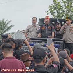 Dengan Humanis, Ratusan Aparat Gabungan TNI-Polri Kembali Amankan Aksi Damai Ormas DPD Grib Jaya Prov. Lampung di PT. AJRI