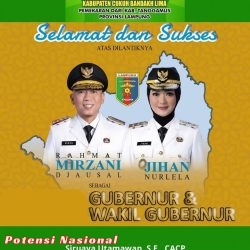 Presidium Sambut Daerah Otonomi Baru Kabupaten Cukuh Bandakh Lima, Rahmat Mirzani Djausal dan Jihan Nurlena Dilantik sebagai Gubernur dan Wakil Gubernur