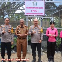Polres Tanggamus Ikuti Launching Program Pekarangan Pangan Lestari dan Laksanakan Kegiatan Ketahanan Pangan