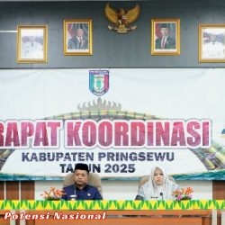 Hari Pertama Berkantor, Bupati Pringsewu Pimpin Rakor Bulanan