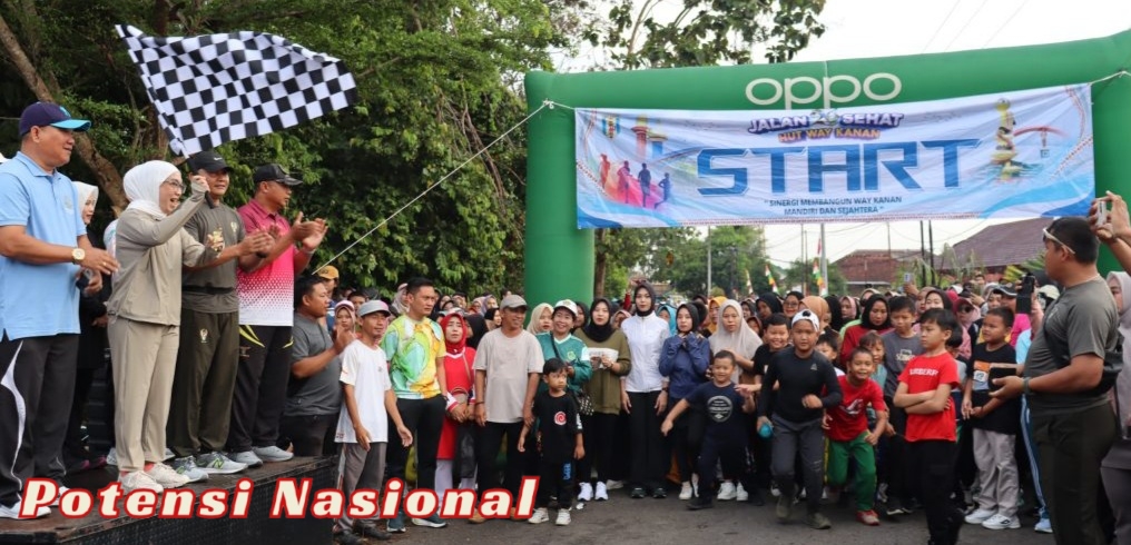 HUT Ke-26 Kabupaten Way Kanan, Pemkab Gelar Jalan Sehat dan Bazar UMKM