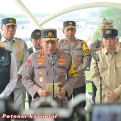 Kapolri Tinjau Langsung Arus Balik Lebaran di Tol Cikatama