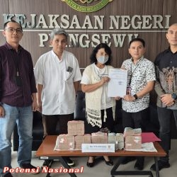 Kejari Pringsewu Pulihkan Kerugian Negara Sebesar Rp576 Juta