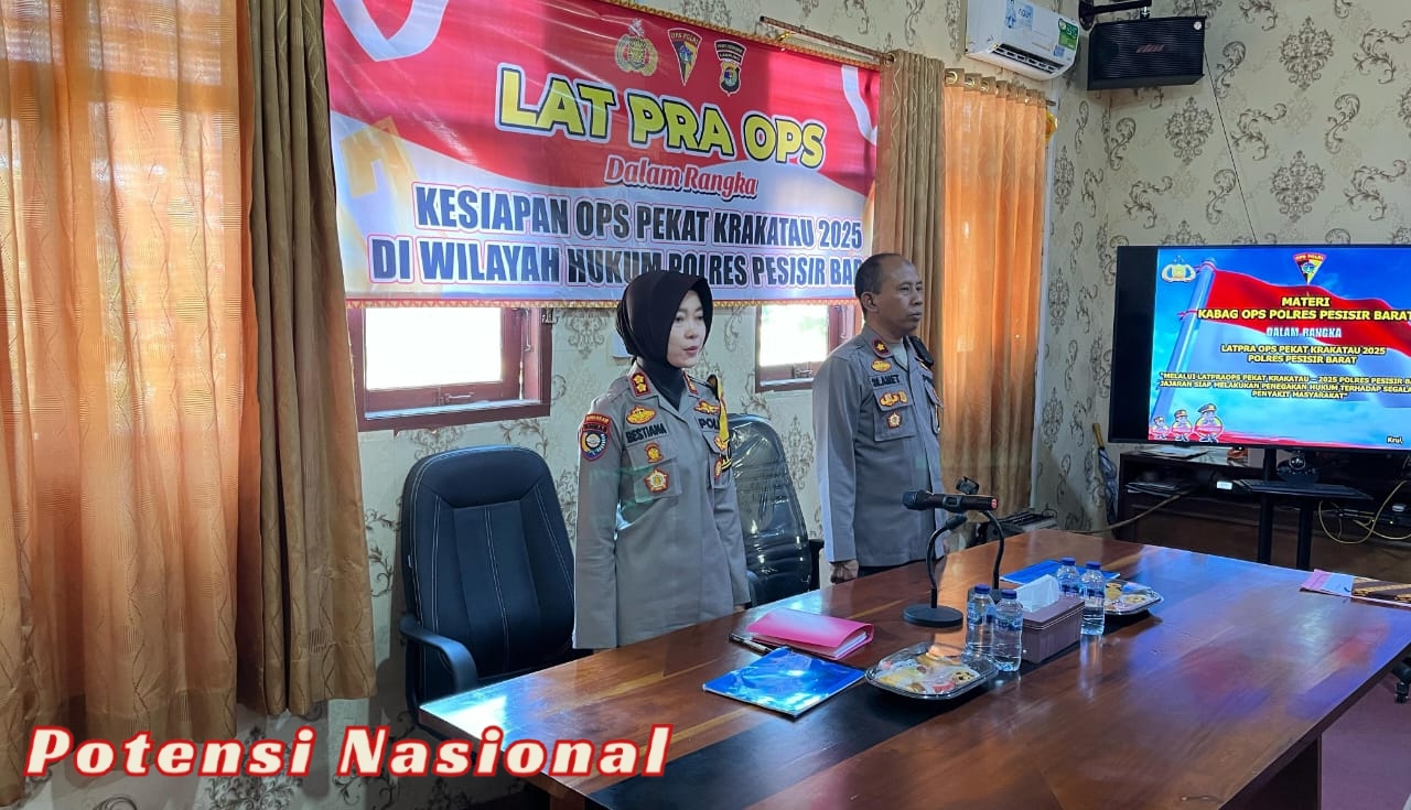 Kapolres Pesisir Barat Pimpin Langsung Lat Praops Pekat Krakatau 2025