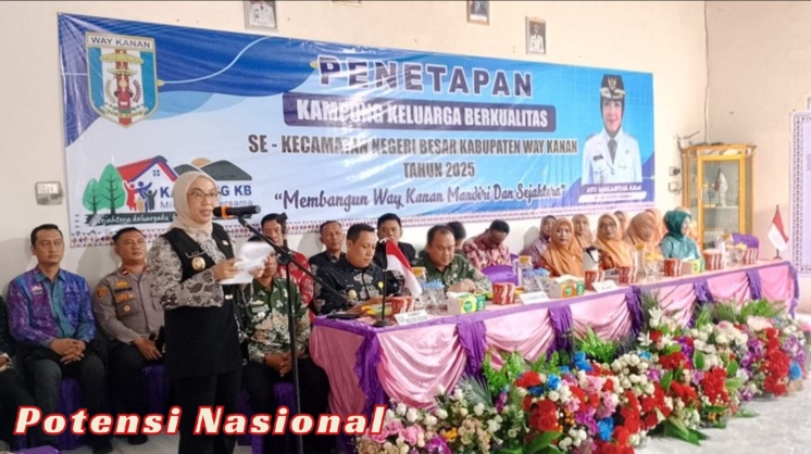 Plt. Bupati Way Kanan Tetapkan Kampung Keluarga Berkualitas di Negeri Besar