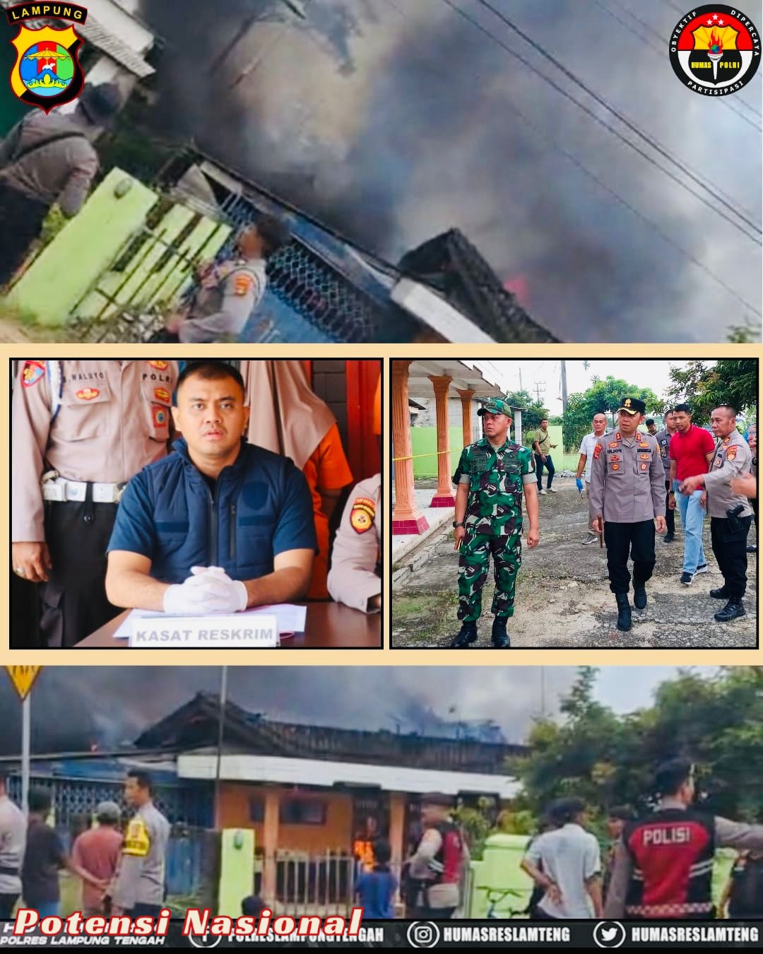 Komentar TikTok Picu Konflik Berdarah, Rumah Kepala Kampung Dibakar, Kapolres Lampung Tengah: Hukum Akan Ditegakkan Secara Profesional