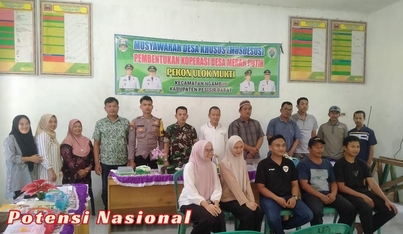 Bhabinkamtibmas Hadiri Musdesus Pembentukan Koperasi Merah Putih di Ulok Mukti