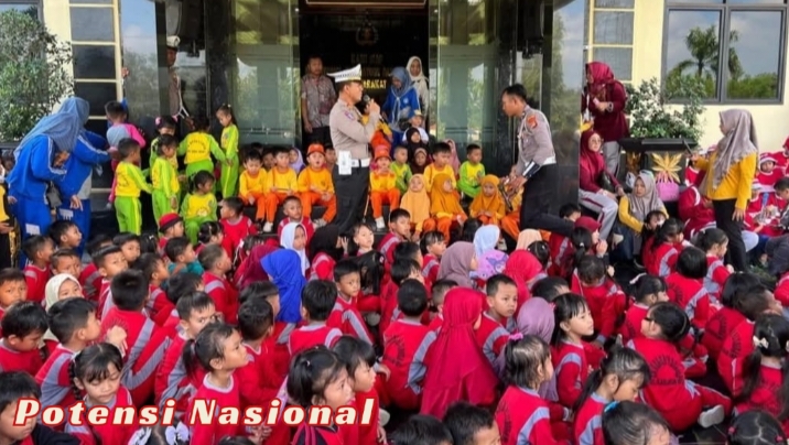 442 Anak TK Kunjungi Polres Way Kanan, Dapat Edukasi Tertib Lalu Lintas Sejak Dini