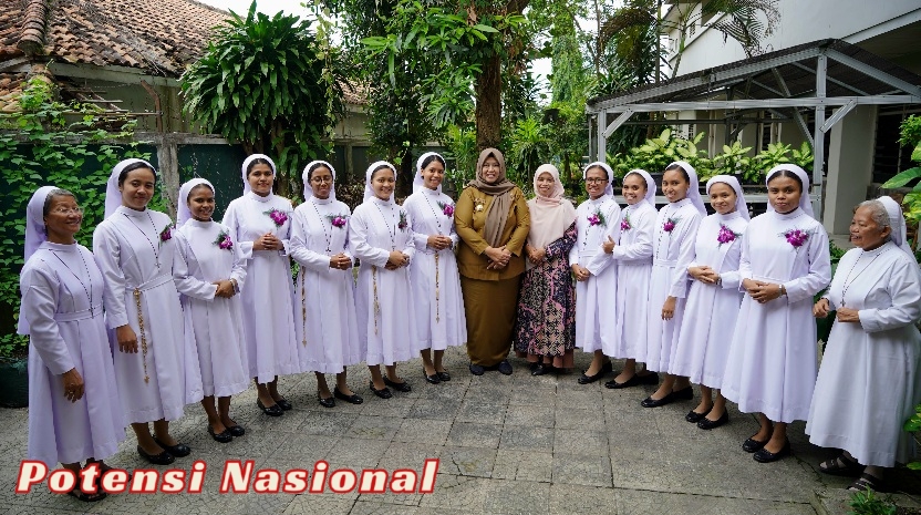Wabup Pringsewu Hadiri Ramah Tamah Perayaan Ekaristi Ikrar Profesi Pertama Suster-suster FSGM