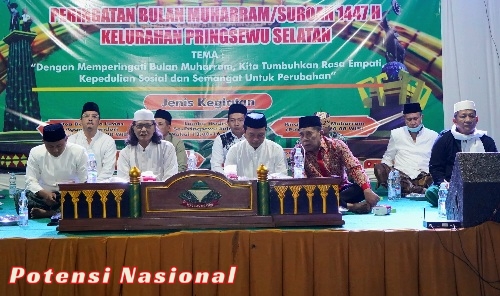 Bupati Pringsewu Hadiri Pengajian Akbar Peringatan Muharam Di Pringsewu Selatan