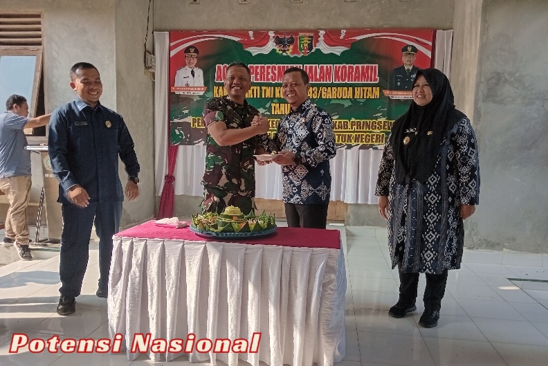 Bupati Pringsewu & Dandim 0424 Resmikan Nama Jalan Koramil Ambarawa