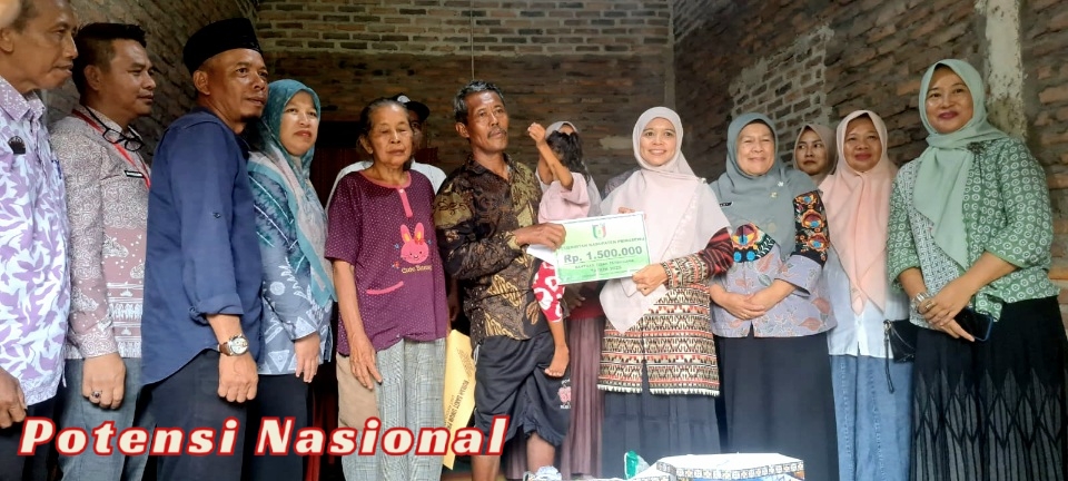 Respons Aduan Warga Di Sosial Media, Ketua TP-PKK Pringsewu Bantu Penderita Gizi Buruk