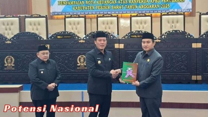 Rapat Paripurna Nota Pengantar Rancangan Peraturan Daerah Kabupaten Pesisir Barat Tentang Perubahan APBD Tahun Anggaran 2025