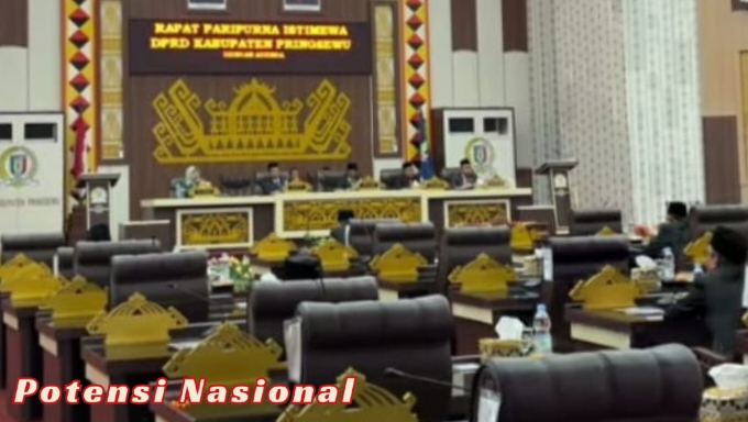 Kursi Kosong di Paripurna HUT RI ke-80 DPRD Pringsewu, Ini Jawaban Ketua Dewan Suherman