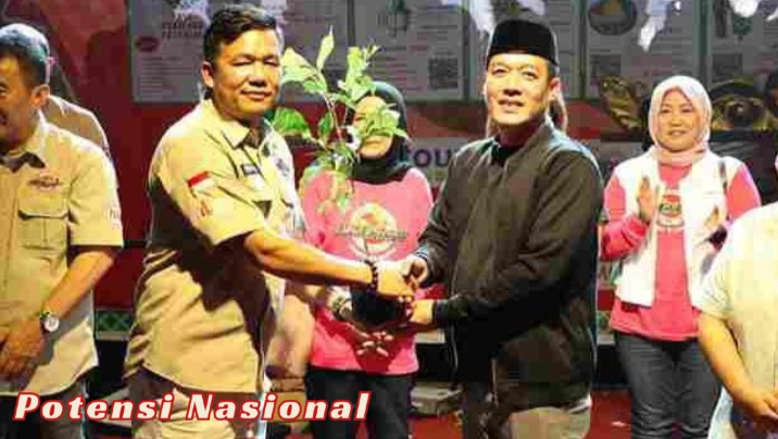 Bupati Dedi Irawan Apresiasi TLCI Lampung, Serahkan 500 Bibit Seroja untuk Hijaukan Pesibar