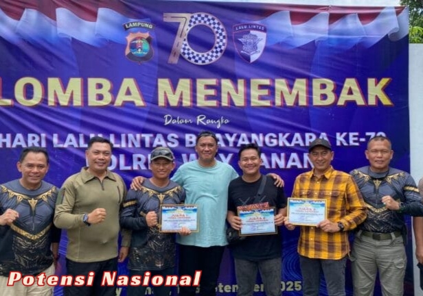 Sambut HUT ke-70, Satlantas Polres Way Kanan Gelar Lomba Menembak Pererat Sinergi