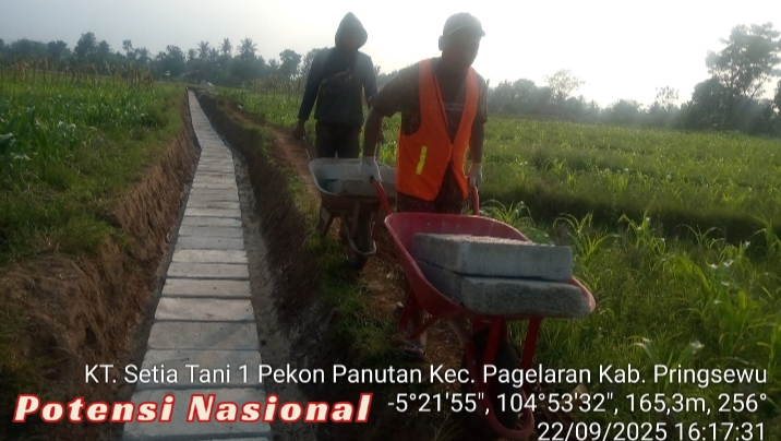 Balai Besar Wujudkan Normalisasi Irigasi Tersier di Pringsewu, Petani Pagelaran Apresiasi Langkah Nyata