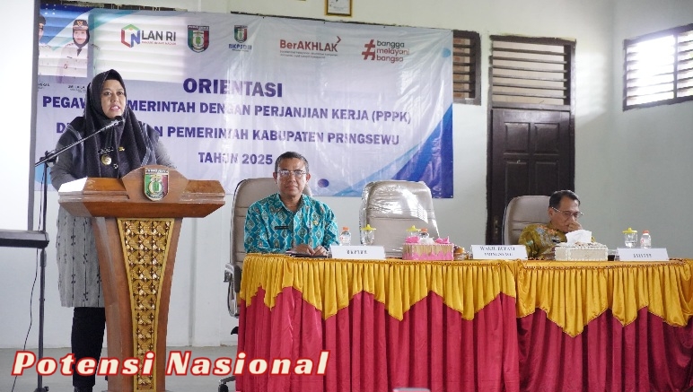 Wabup Pringsewu Resmi Tutup Orientasi Pegawai Pemerintah dengan Perjanjian Kerja