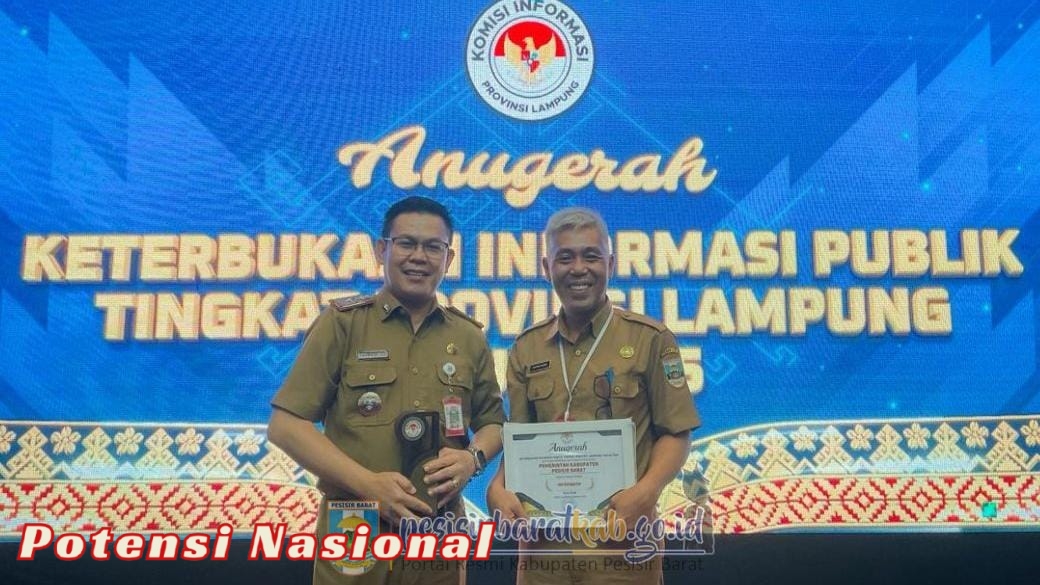 Pemkab Pesisir Barat Raih Penghargaan Kabupaten/Kota Informatif.