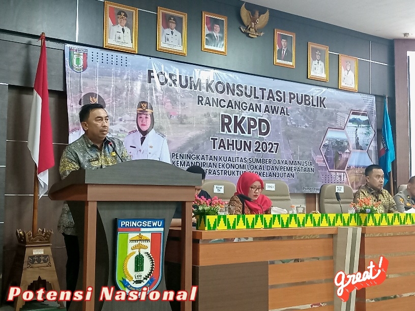 Pemkab Pringsewu Gelar Forum Konsultasi Publik Rancangan Awal RKPD 2027