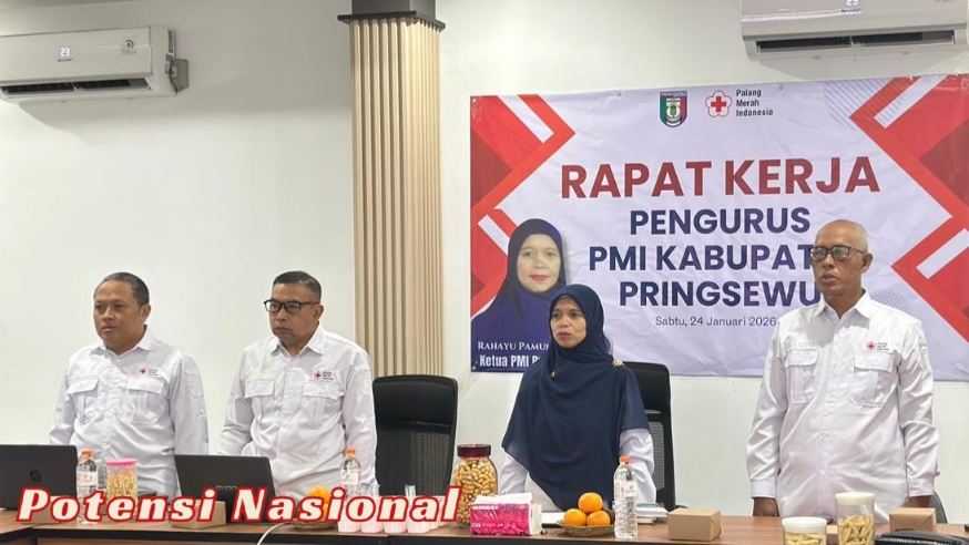 PMI Kabupaten Pringsewu Gelar Rapat Kerja Perdana 2026, Fokus Penguatan Relawan dan Donor Darah