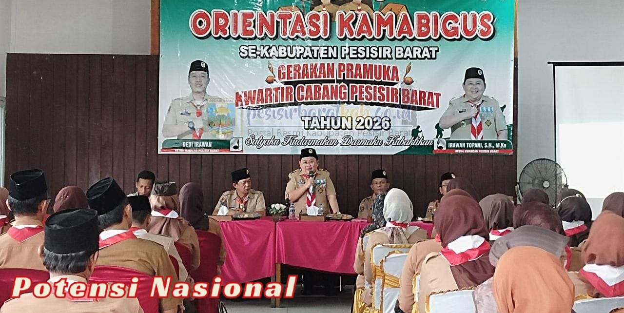 Ketua Kwarcab Irawan Topani Buka Silaturahmi Dan Orientasi Kamabigus Se-Kabupaten Pesibar