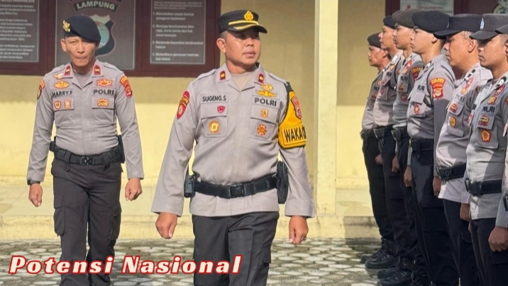 Polres Pesisir Barat Laksanakan Apel Gelar Pasukan Operasi Keselamatan Krakatau 2026