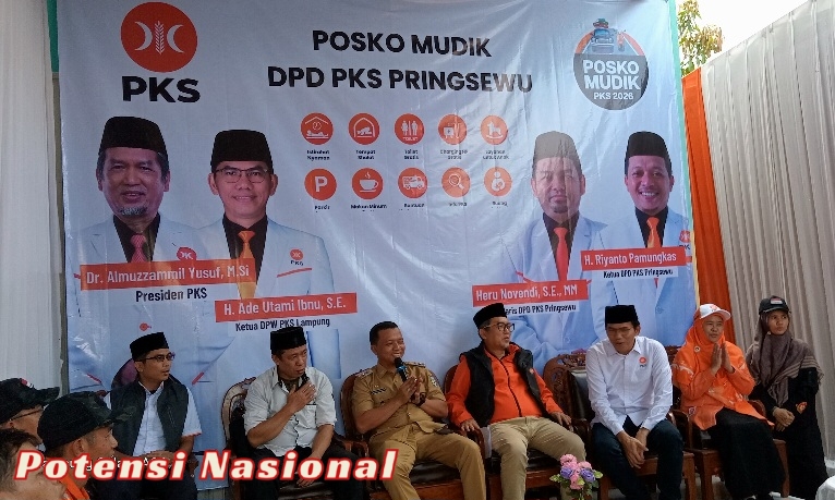 Anggota DPR RI Al-Muzzammil Yusuf & Bupati Pringsewu Resmikan Posko Mudik 2026
