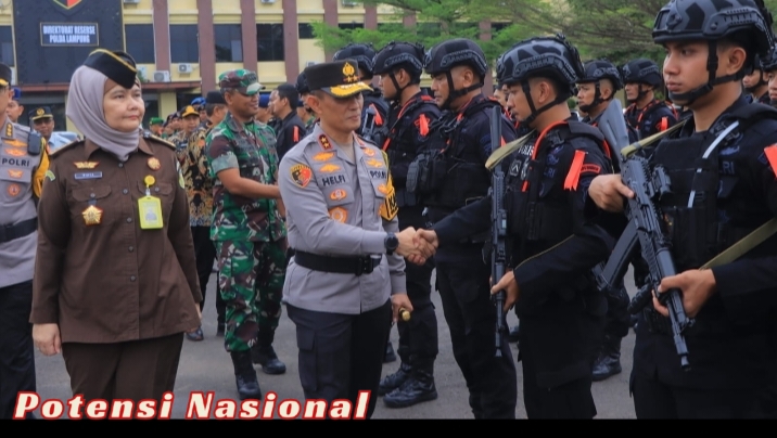 Kapolda Lampung Cek Kesiapan Pengamanan Mudik Lewat Apel Operasi Ketupat 2026